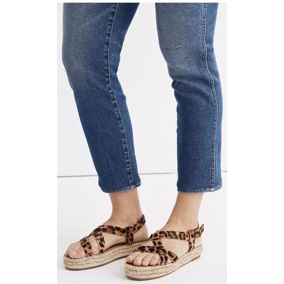 Madewell Shoes - MADEWELL Malia Espadrille Sandal Leopard Calf Hair 9 NEW $138